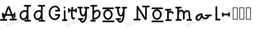 AddCityboy Normal字体转换
